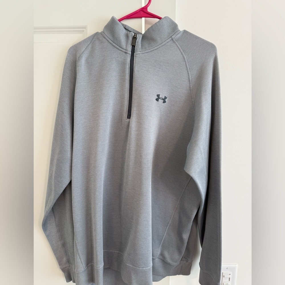 Mens Under Armour Quarter-Zip - Grey - XXL